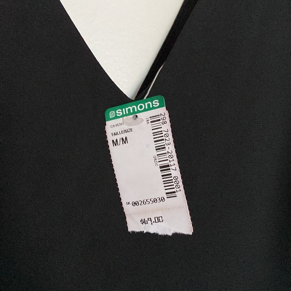 Little Black Dress - feathered hem… Icone Size M- with Tags - Picture 5 of 7